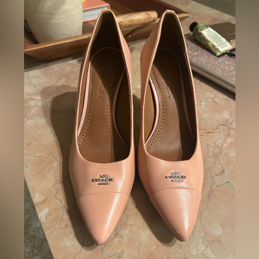Coach Women's Blush Leather Heels
